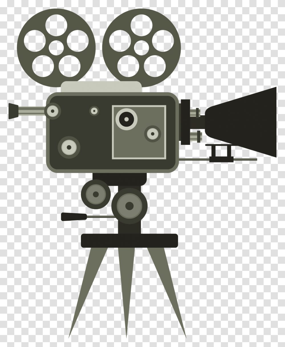 Movie Projector Film Movie Camera Movie Camera Vector, Tripod, Gun, Weapon, Weaponry Transparent Png