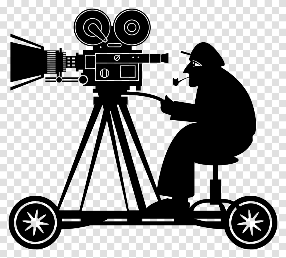 Movie Projector Movie Camera Cinema Cartoon Camra Cinma, Person, Human, Lawn Mower, Tool Transparent Png