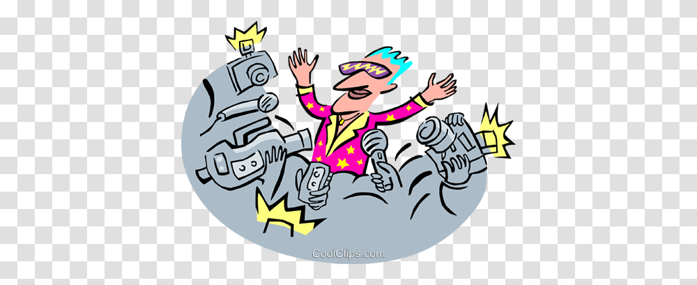 Movie Stars Royalty Free Vector Clip Art Illustration, Poster, Advertisement, Person, Leisure Activities Transparent Png