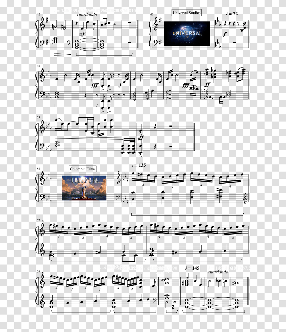 Movie Studios Opening Themes 20th Century Fox Constantin Sheet Music, Outdoors, Nature, Screen, Stage Transparent Png