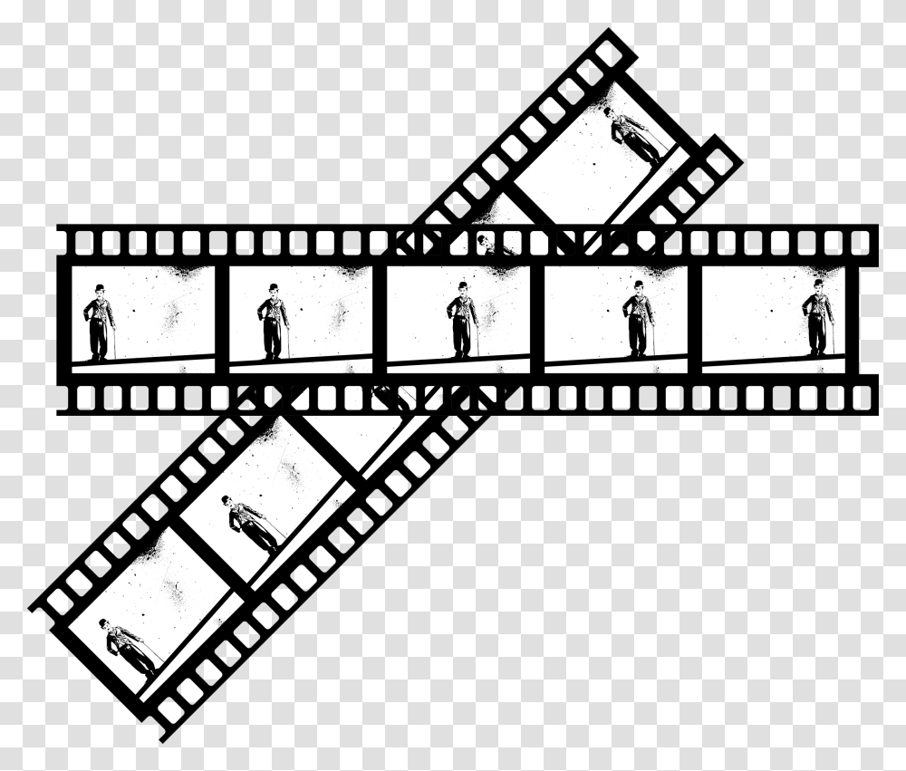 Movie Tape Clip Arts Film Strip Background, Person, Handrail, Bridge, Building Transparent Png