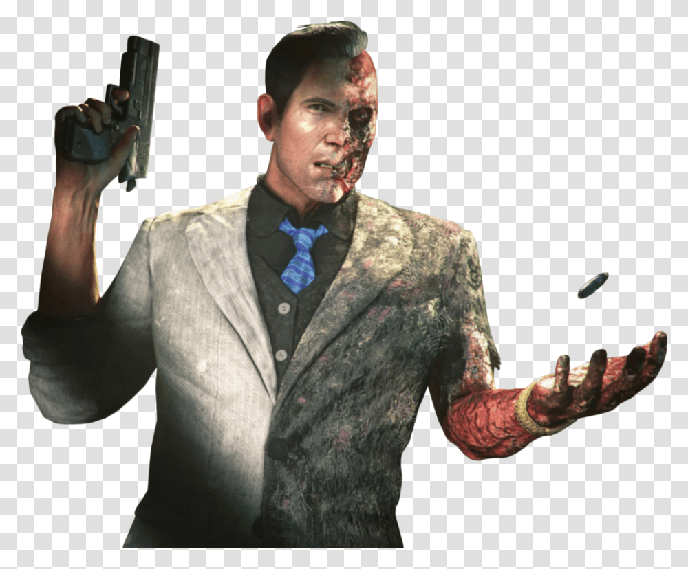 Movie Villains Wiki Batman Arkham Knight Two Face, Person, Skin, Tie Transparent Png