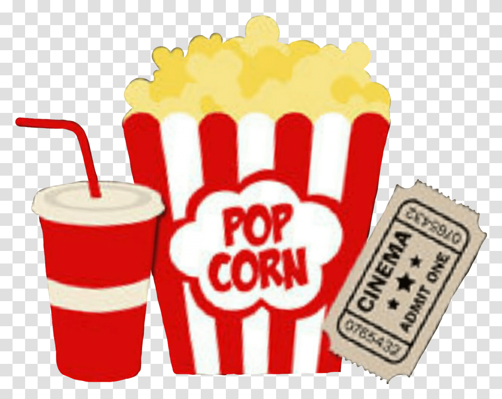 Movies Ticket Popcorn Soda, Food, Ketchup, Dynamite Transparent Png