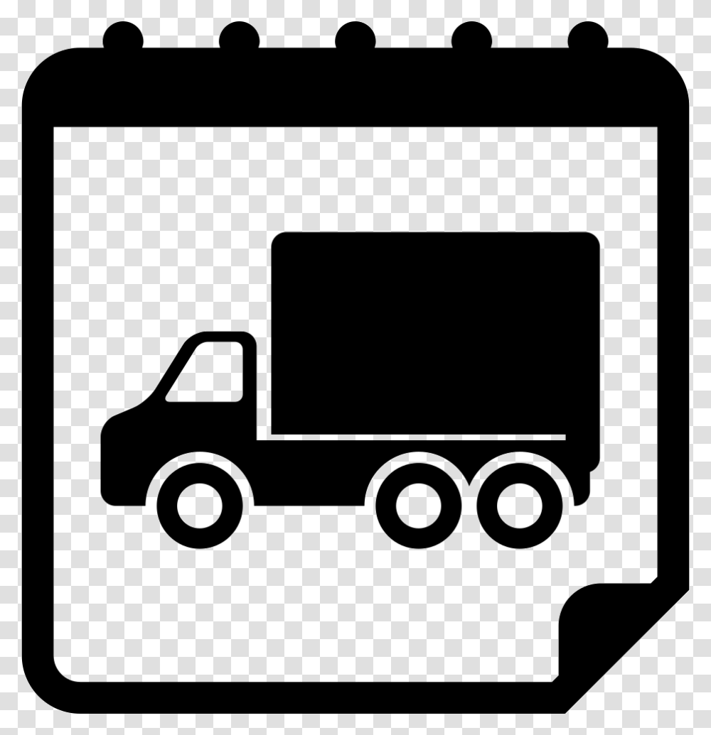 Moving Truck On Reminder Calendar, Label, Electronics, Vehicle Transparent Png