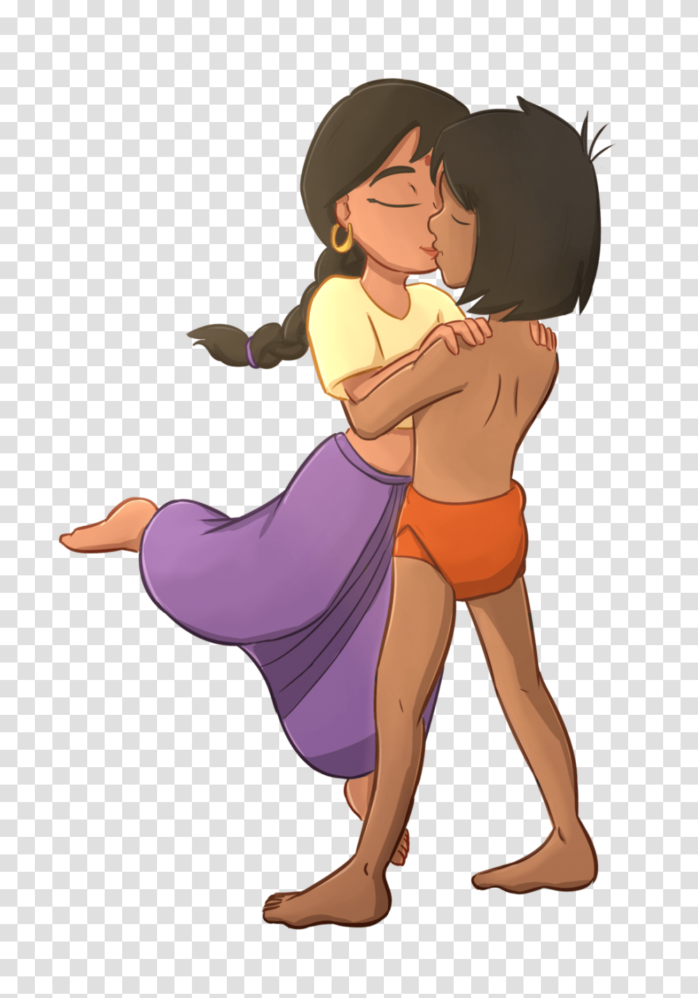 Mowgli, Character, Person, Human, Hug Transparent Png