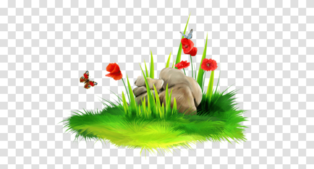 Mowing Clipart Flower With Grass, Plant, Bird, Animal, Petal Transparent Png