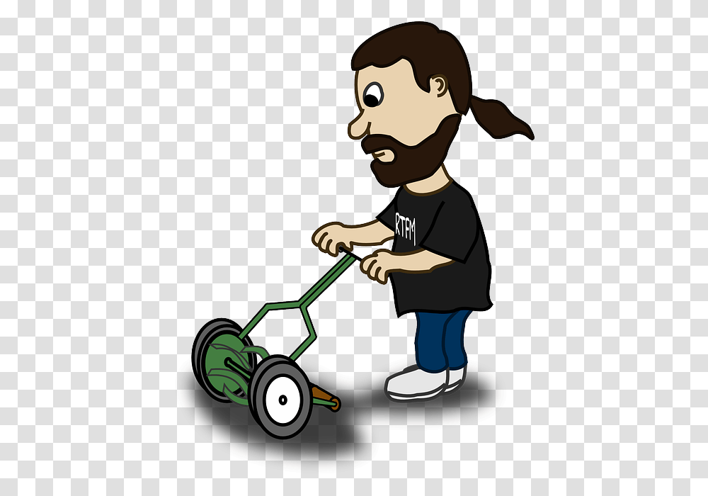 Mowing The Lawn Cartoon, Lawn Mower, Tool Transparent Png