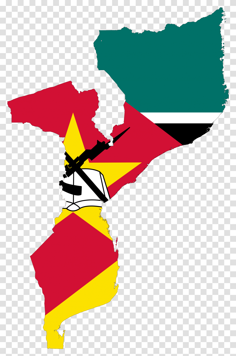 Mozambique Map And Flag, Logo Transparent Png