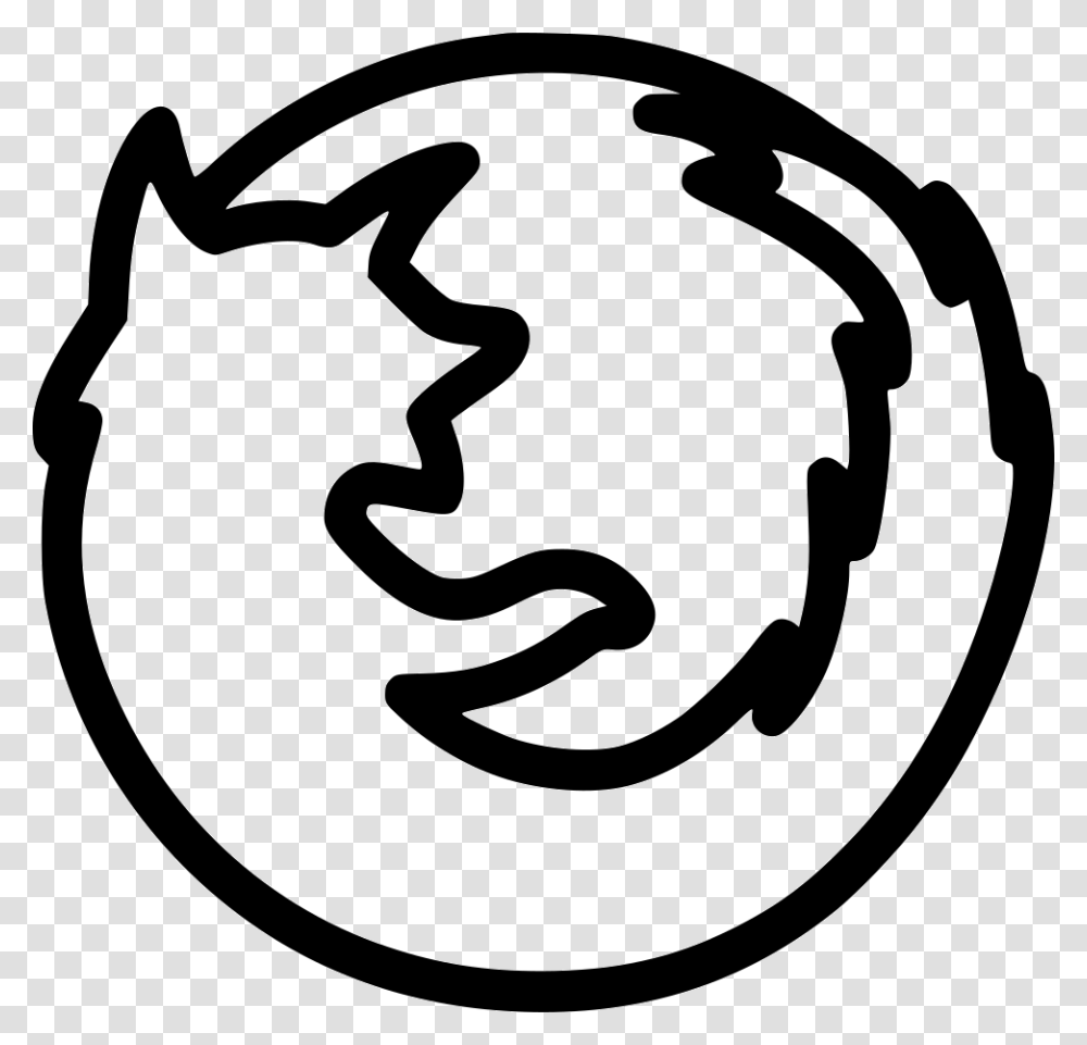 Mozilla Firefox Logo White, Label, Trademark Transparent Png