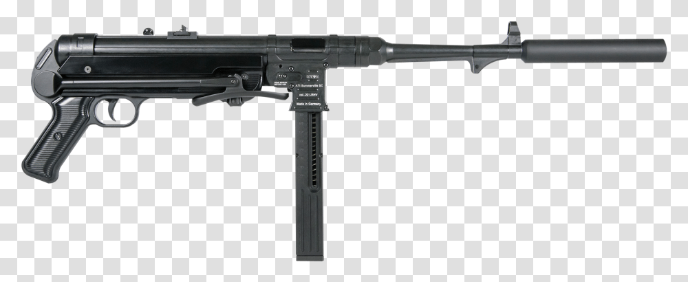 Mp 40 50 Cal Without A Scope, Gun, Weapon, Weaponry, Machine Gun Transparent Png
