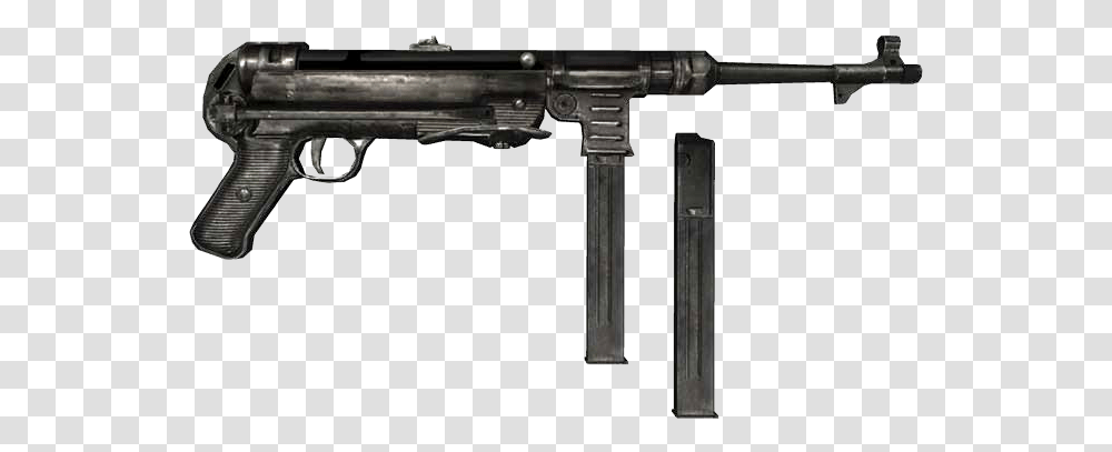 Mp 40 Bronie Z Drugiej Wojny, Gun, Weapon, Weaponry, Machine Gun Transparent Png
