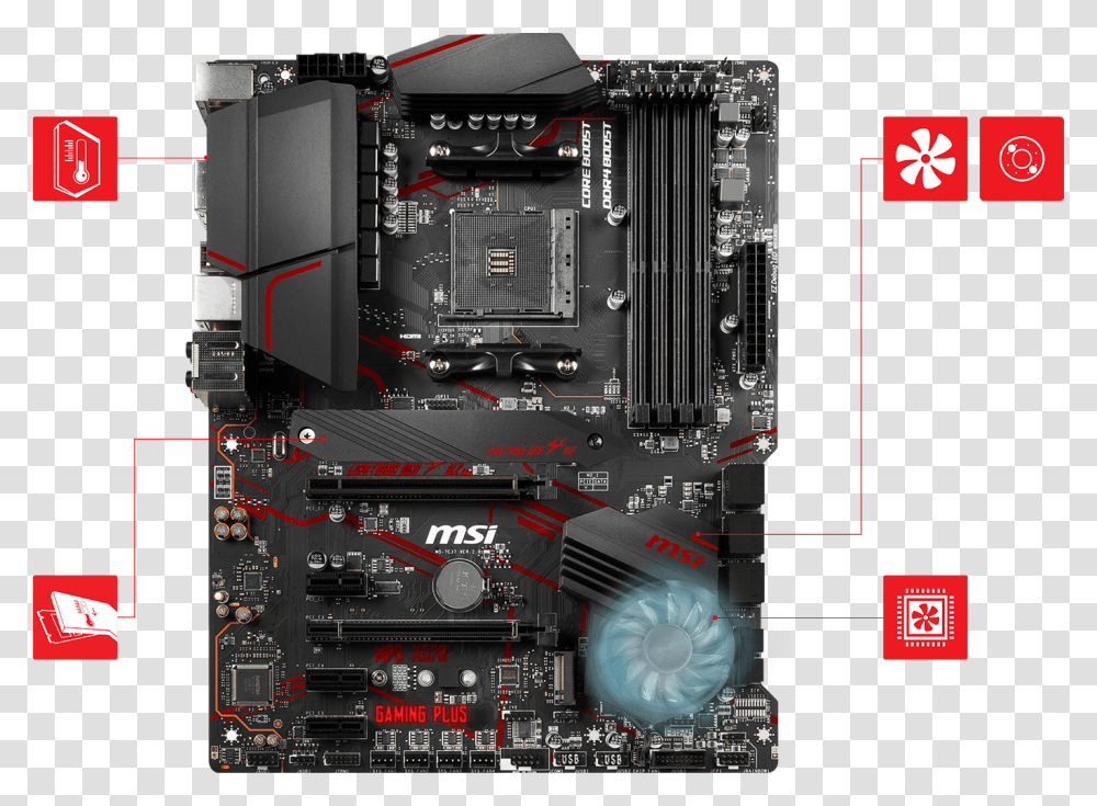 Mpg X570 Gaming Plus Msi Mpg X570 Gaming Plus Atx Am4 Motherboard, Computer, Electronics, Computer Hardware, Fire Truck Transparent Png