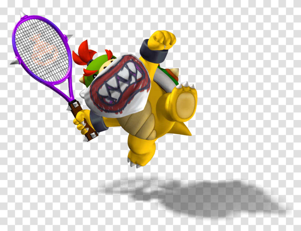 Mpt Artwork Mario Tennis Bowser Jr, Toy, Astronaut, Racket Transparent Png