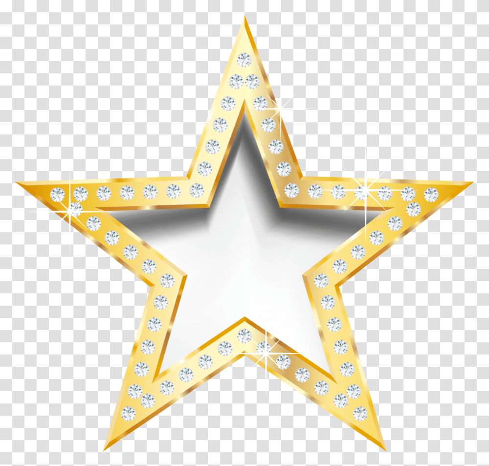 Mq 3d Gold Star, Cross, Symbol, Star Symbol Transparent Png