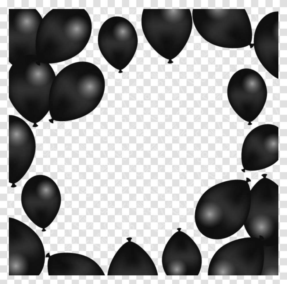 Mq Black Balloon Balloons Frames Border Borders Black Balloons, Crowd, Parade, Chandelier, Lamp Transparent Png