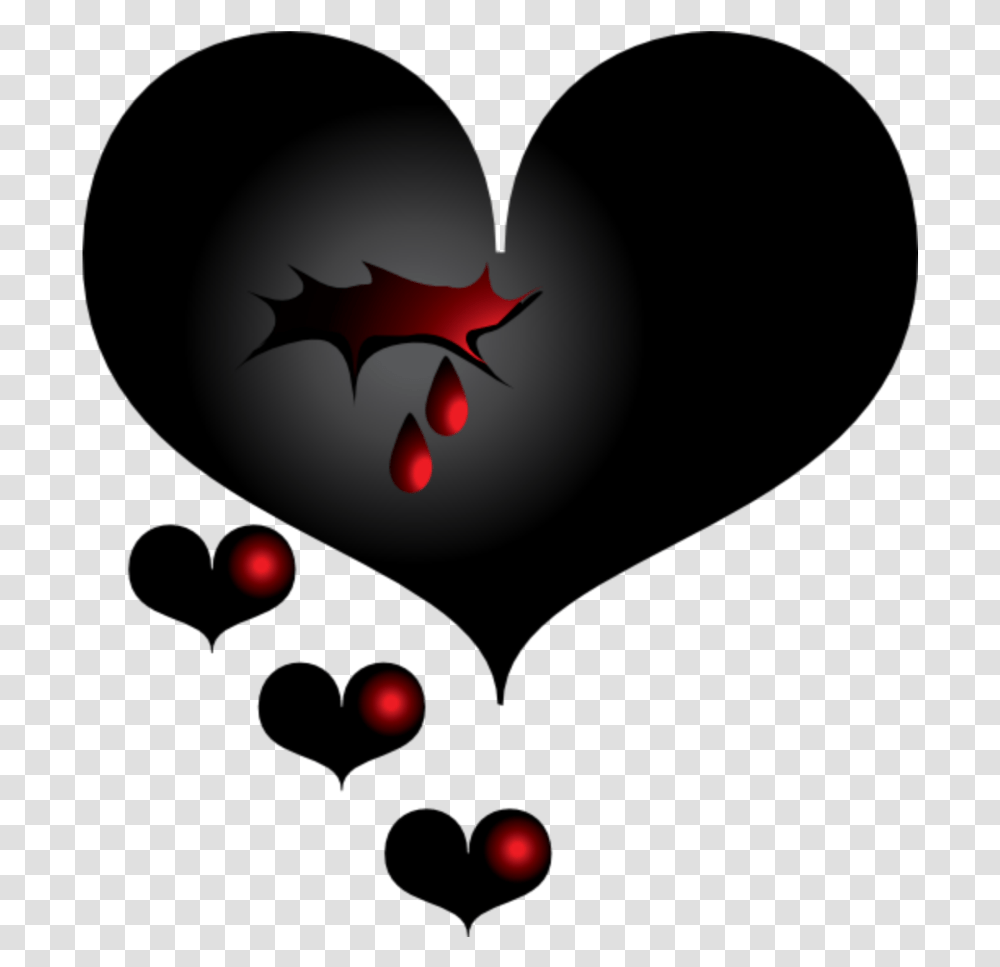 Mq Black Heart Hearts Love Corazon Roto Negro, Leaf, Plant, Hand Transparent Png