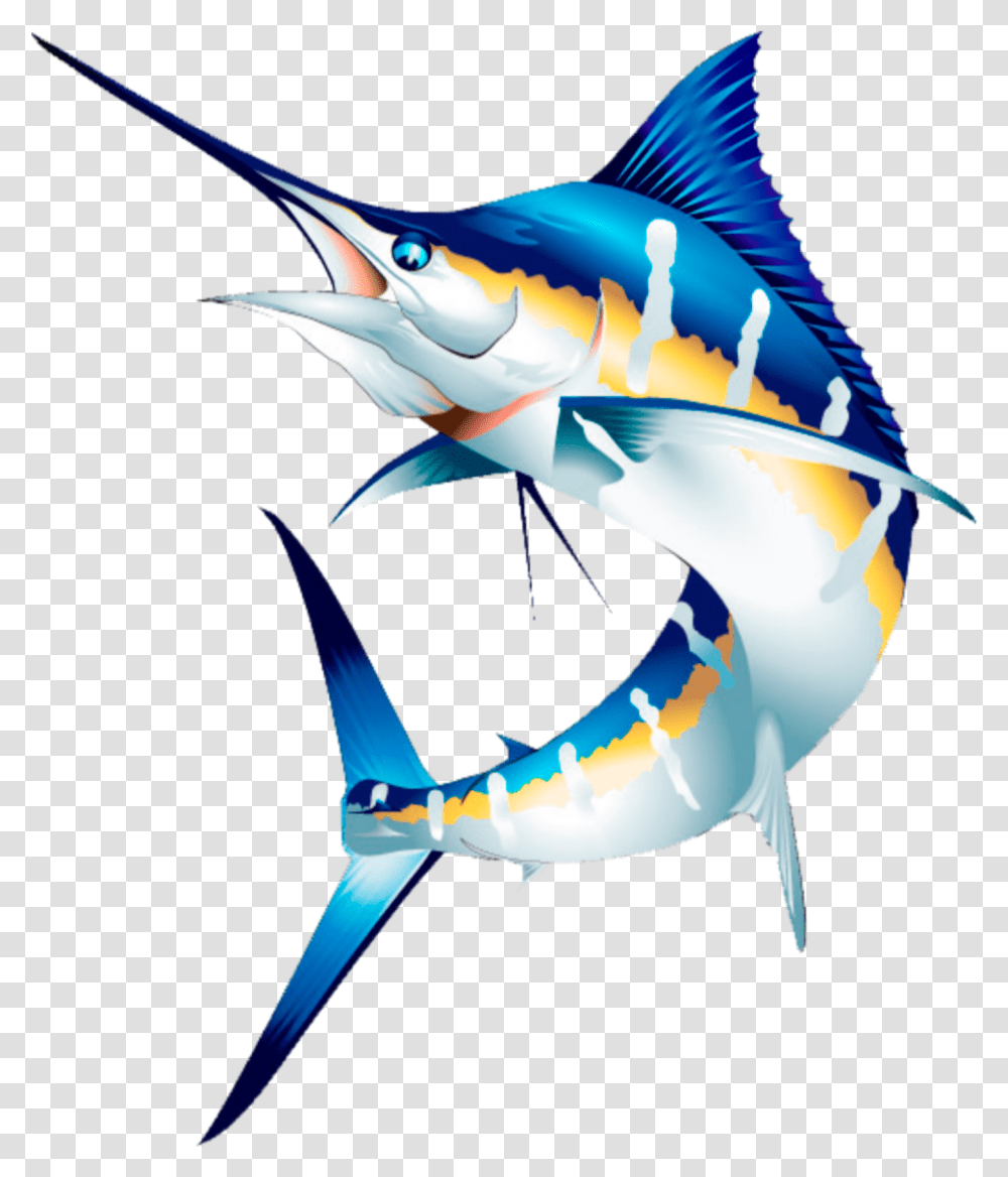 Mq Blue Fish Swordfish Water Sticker By Marras Swordfish, Animal, Sea Life, Bird, Tuna Transparent Png