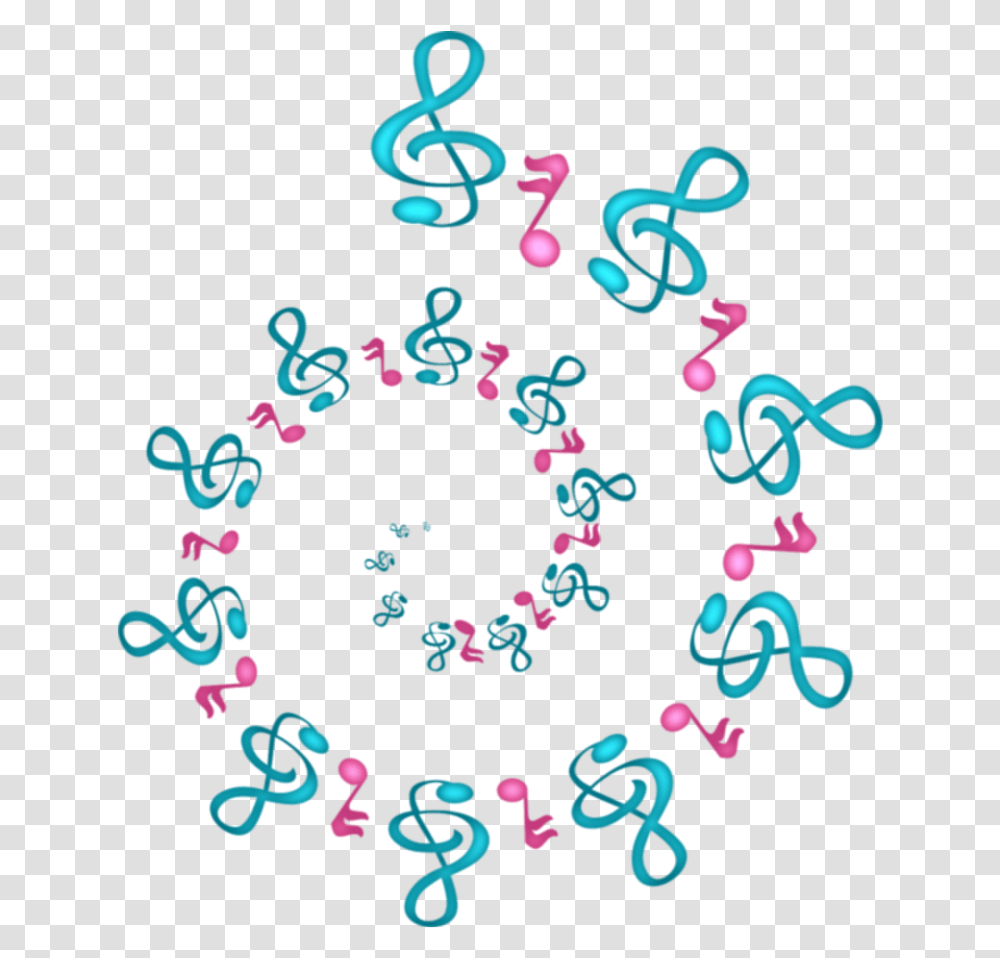 Mq Blue Pink Music Notes Note Circle, Confetti, Paper Transparent Png