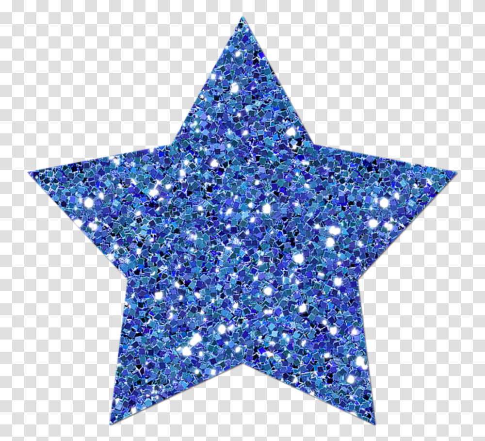 Mq Blue Stars Star Glitter Sticker By Marras Blue Glitter Star, Lighting, Star Symbol, Crystal Transparent Png