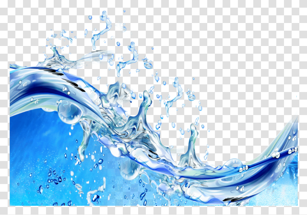 Mq Blue Water Splash Bubbles Illustration, Outdoors, Beverage, Drink, Nature Transparent Png