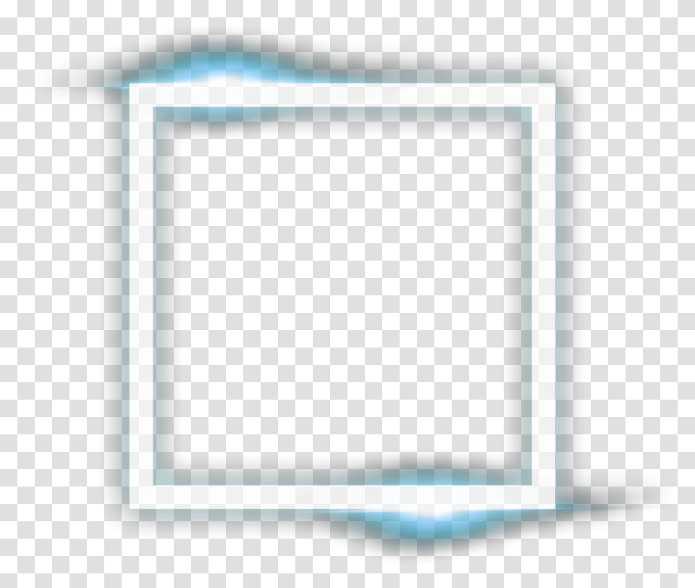 Mq Blue White Square Light Neon White Neon Square, Monitor, Screen, Electronics, Display Transparent Png