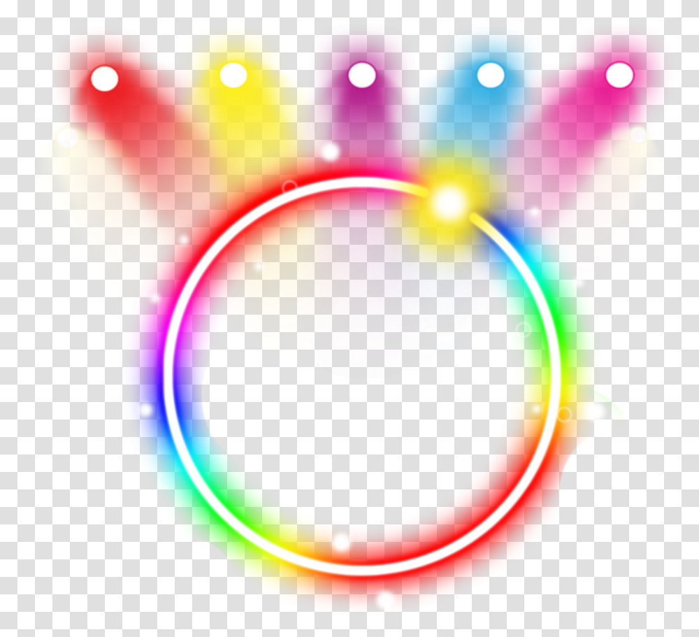 Mq Circle Circles Rainbow Rainbows Neon Neon Lamp With Background, Light, Toy, Graphics, Art Transparent Png