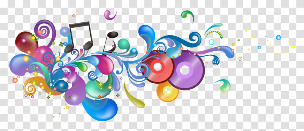 Mq Colorful Music Notes Note Music Wallpaper, Pattern, Floral Design Transparent Png
