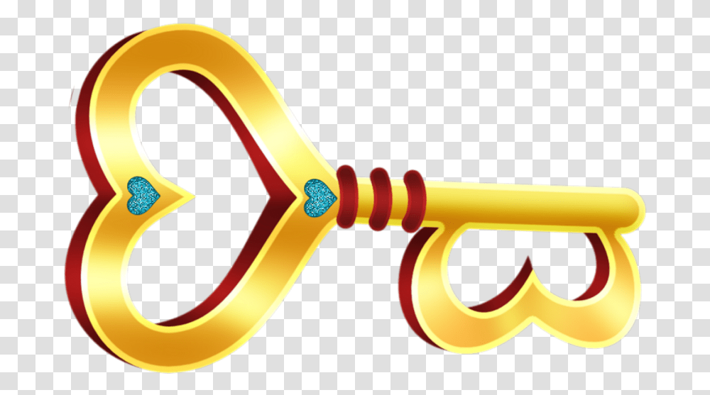 Mq Gold Heart Key Keys Earrings, Horn, Brass Section, Musical Instrument, Hammer Transparent Png