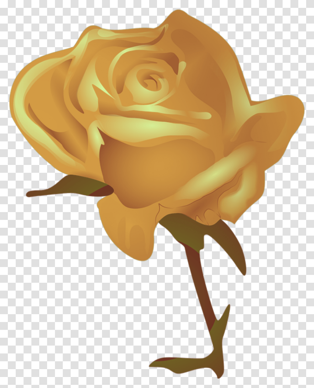 Mq Gold Rose Yellow Flower Cartoon Red Rose Rosas Clipart, Plant, Blossom, Petal, Animal Transparent Png