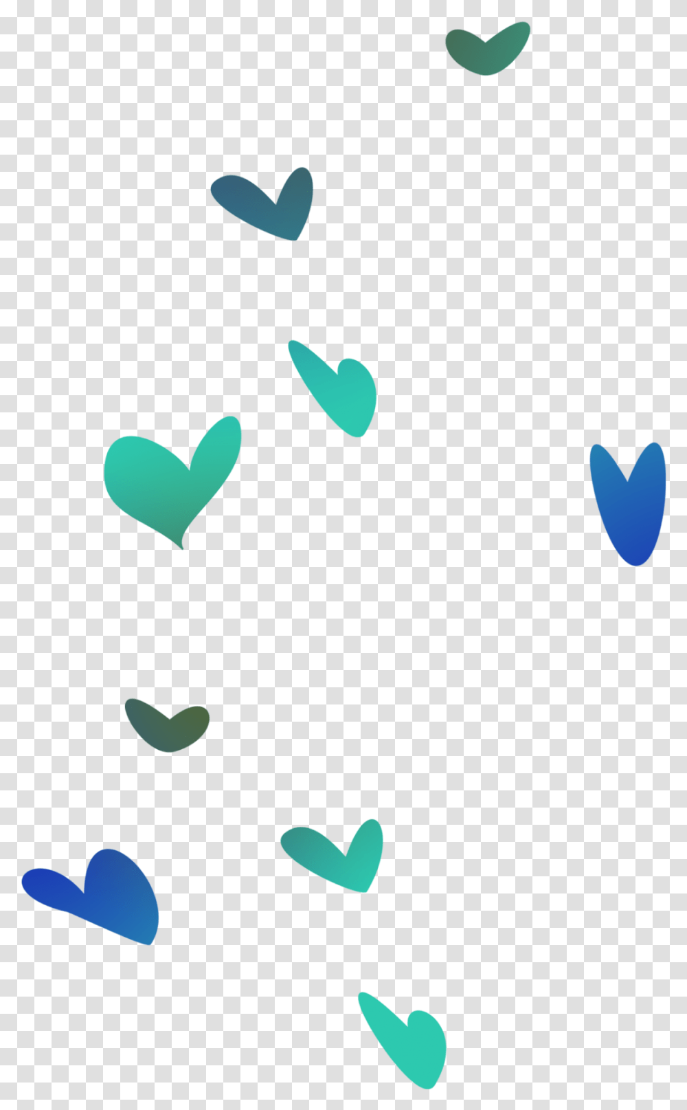 Mq Green Blue Heart Falling Hearts Teal Heart Clipart, Plectrum, Footprint Transparent Png