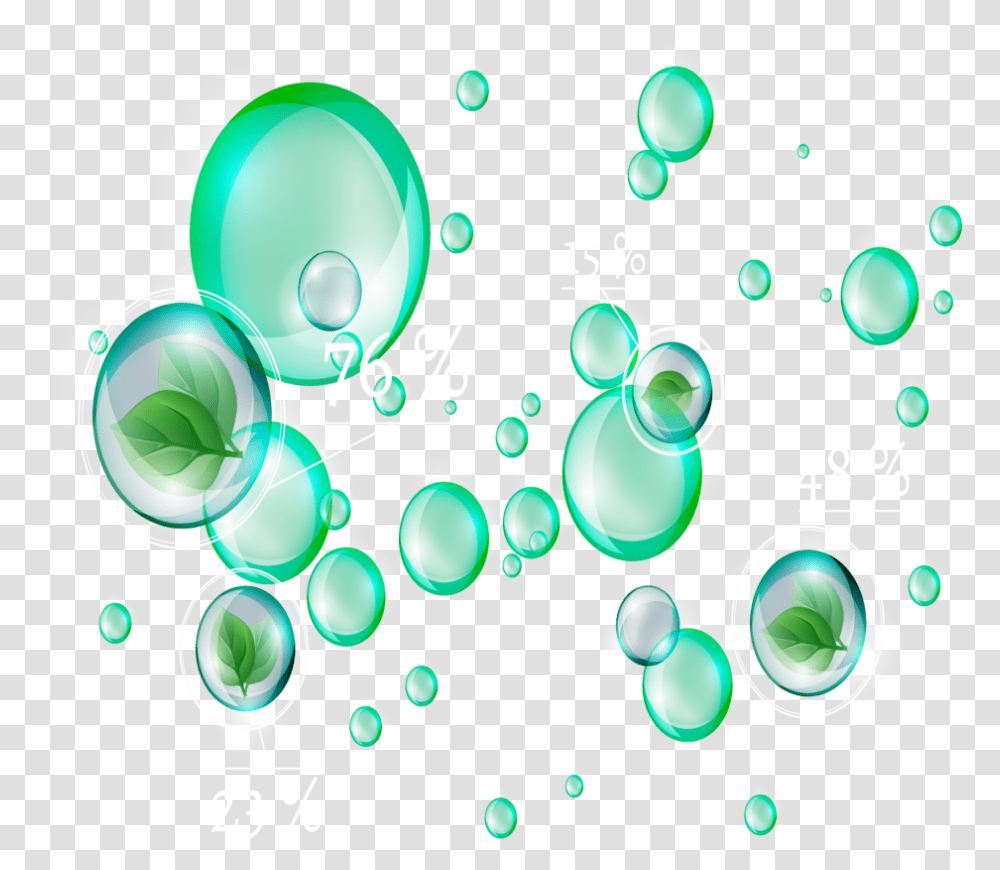 Mq Green Bubbles Bubble Leafs Bubbles, Balloon, Floral Design Transparent Png