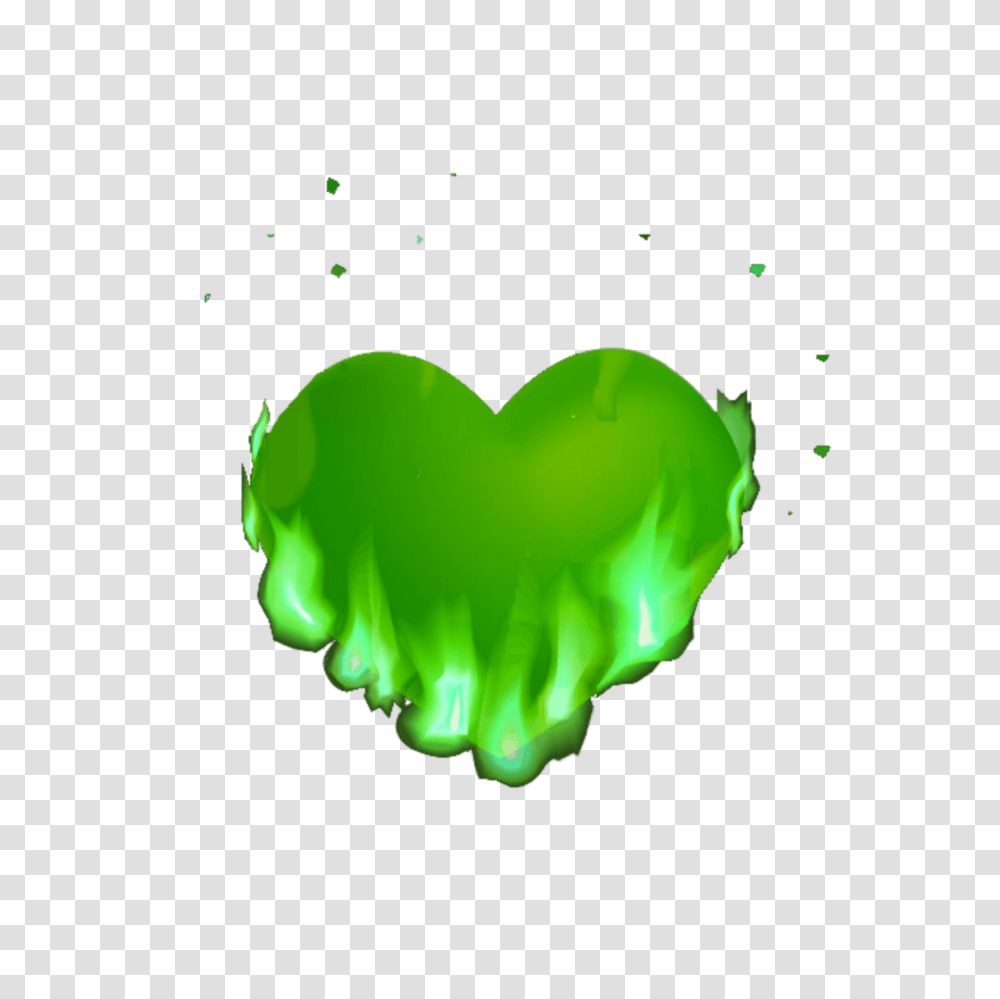 Mq Green Fire Heart Hearts, Hand Transparent Png