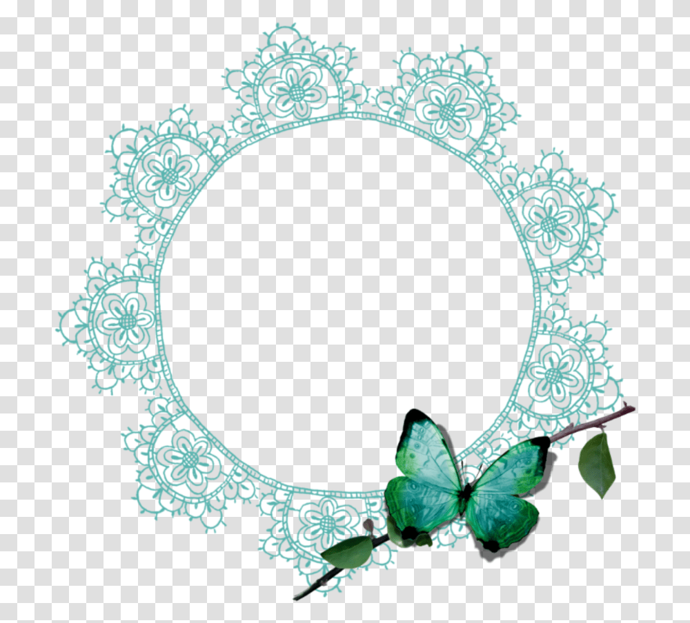 Mq Green Lace Butterfly Frame Frames Border Butterfly Green Free, Painting, Accessories Transparent Png