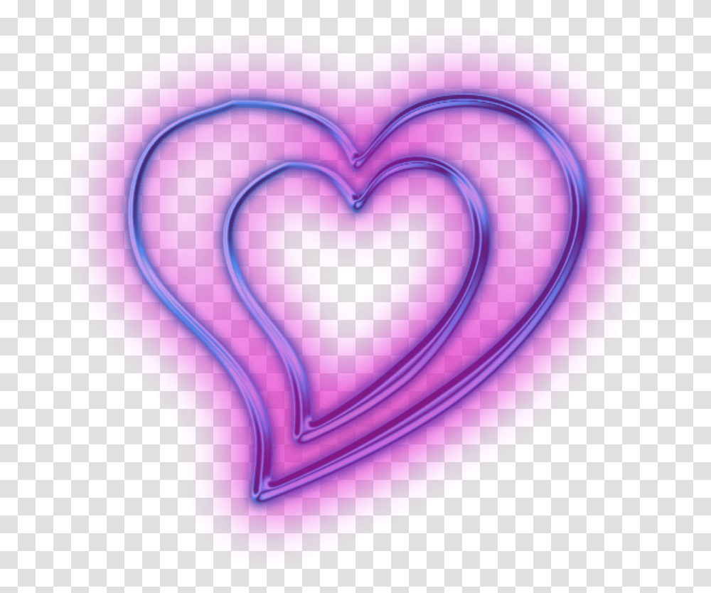 Mq Heart Purple Hearts Neon Heart Clipart, Pillow Transparent Png