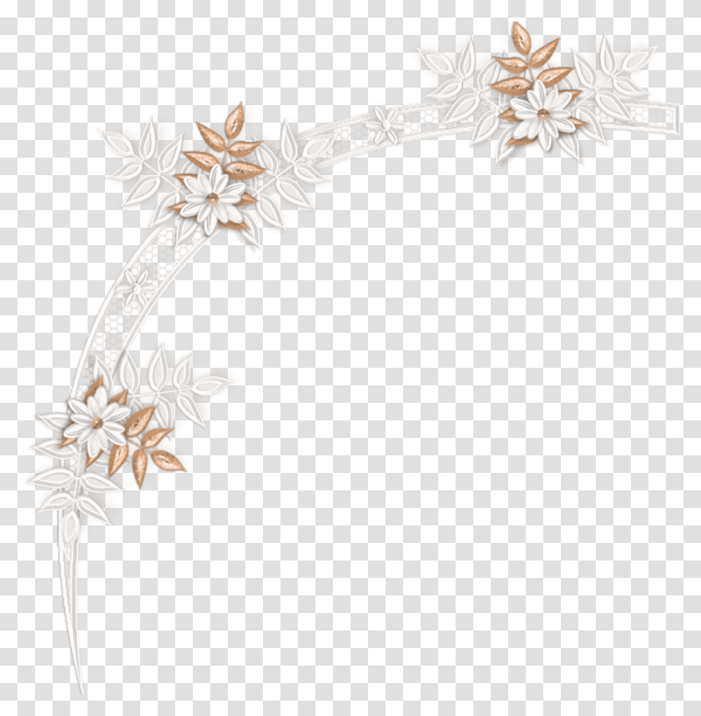 Mq Lace Flowers Flower Vector Border Borders Headpiece, Jewelry, Accessories, Accessory, Tiara Transparent Png