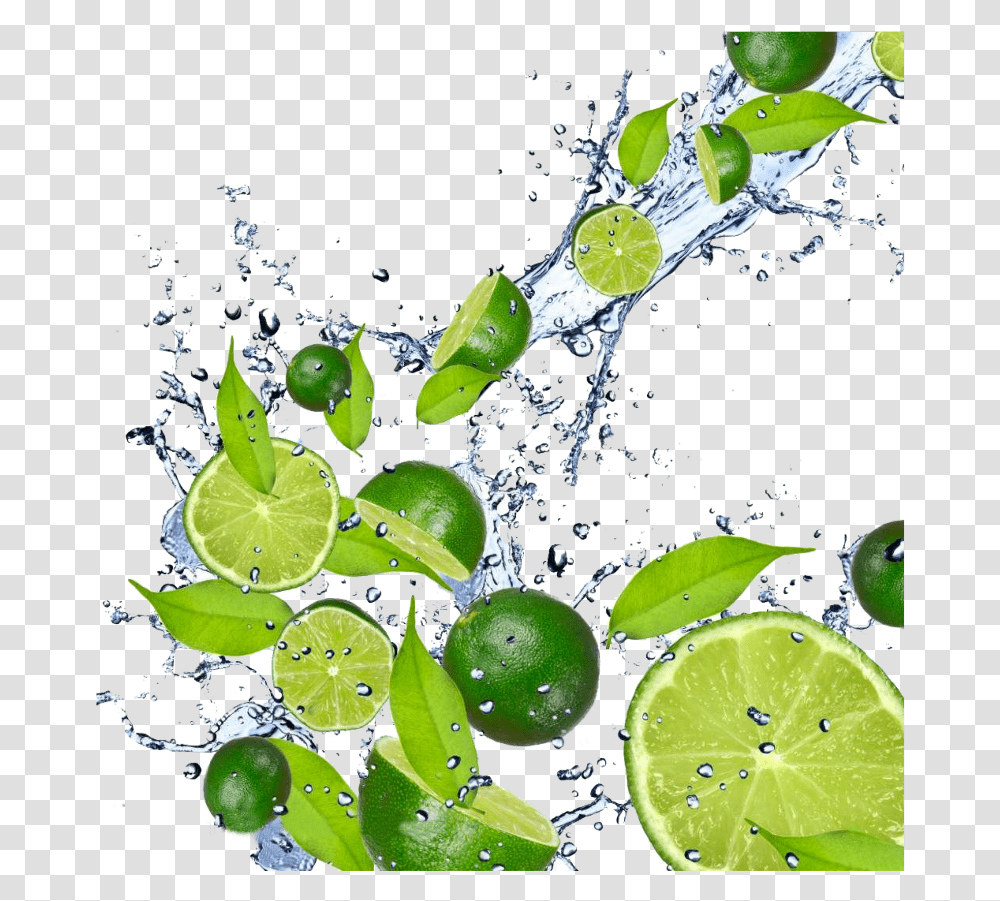 Mq Lime Splash Water Fruit Green Fruit Water Splash, Citrus Fruit, Plant, Food, Droplet Transparent Png