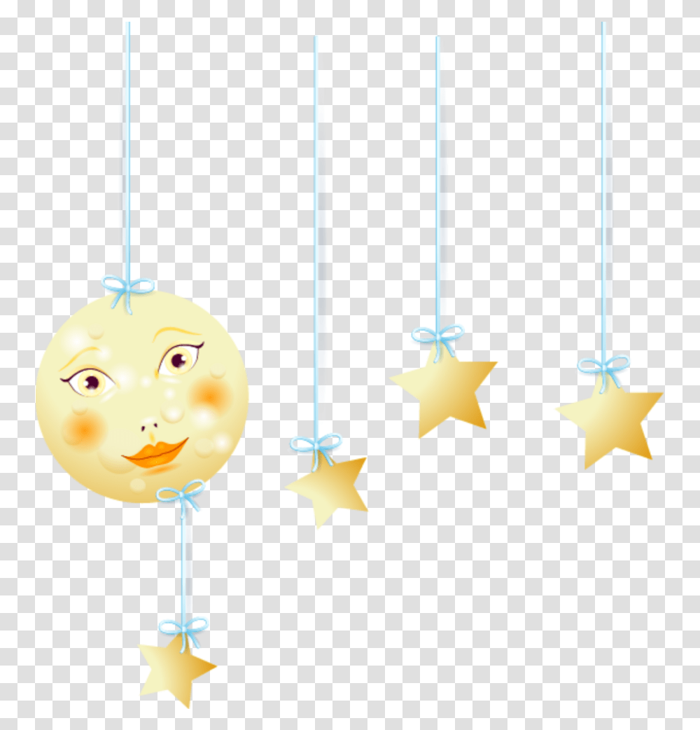 Mq Moon Stars Face Hanging Moon And Stars Background Clipart Transparent Png