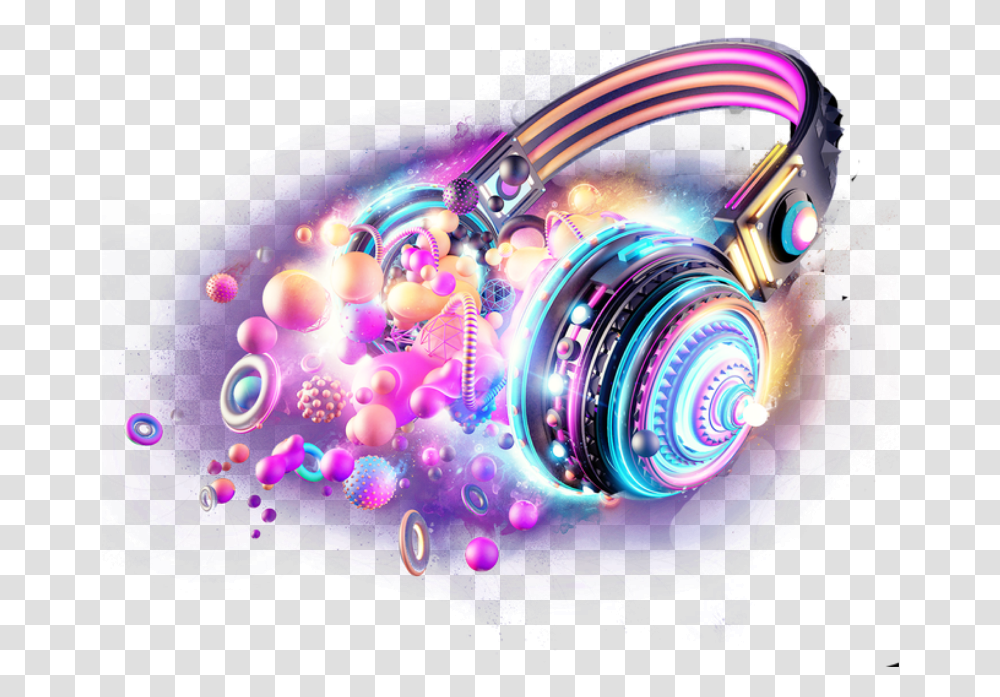 Mq Music Note Sounds Colorful Purple Light Disco Background Earphone Clip Art, Electronics, Lighting, Headphones Transparent Png