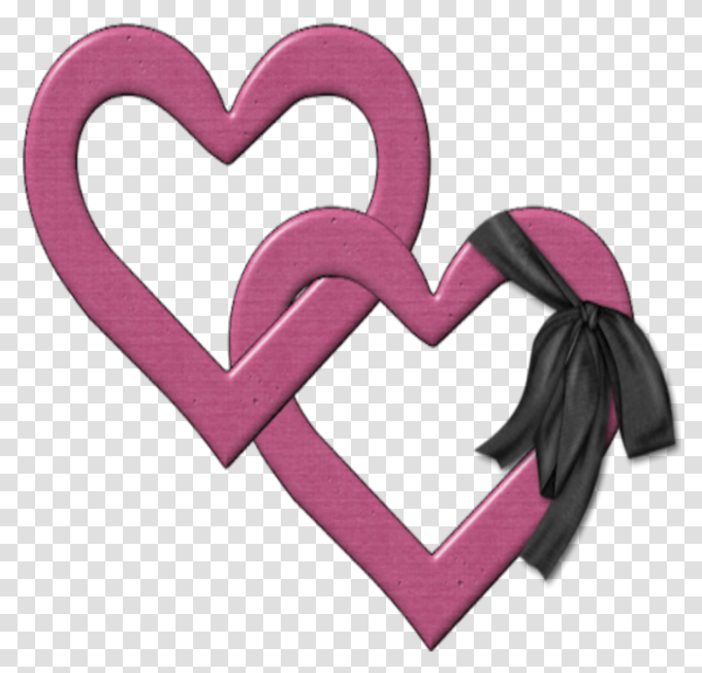 Mq Pink Bow Heart Frame Frames Border Borders Heart, Cross, Purple Transparent Png