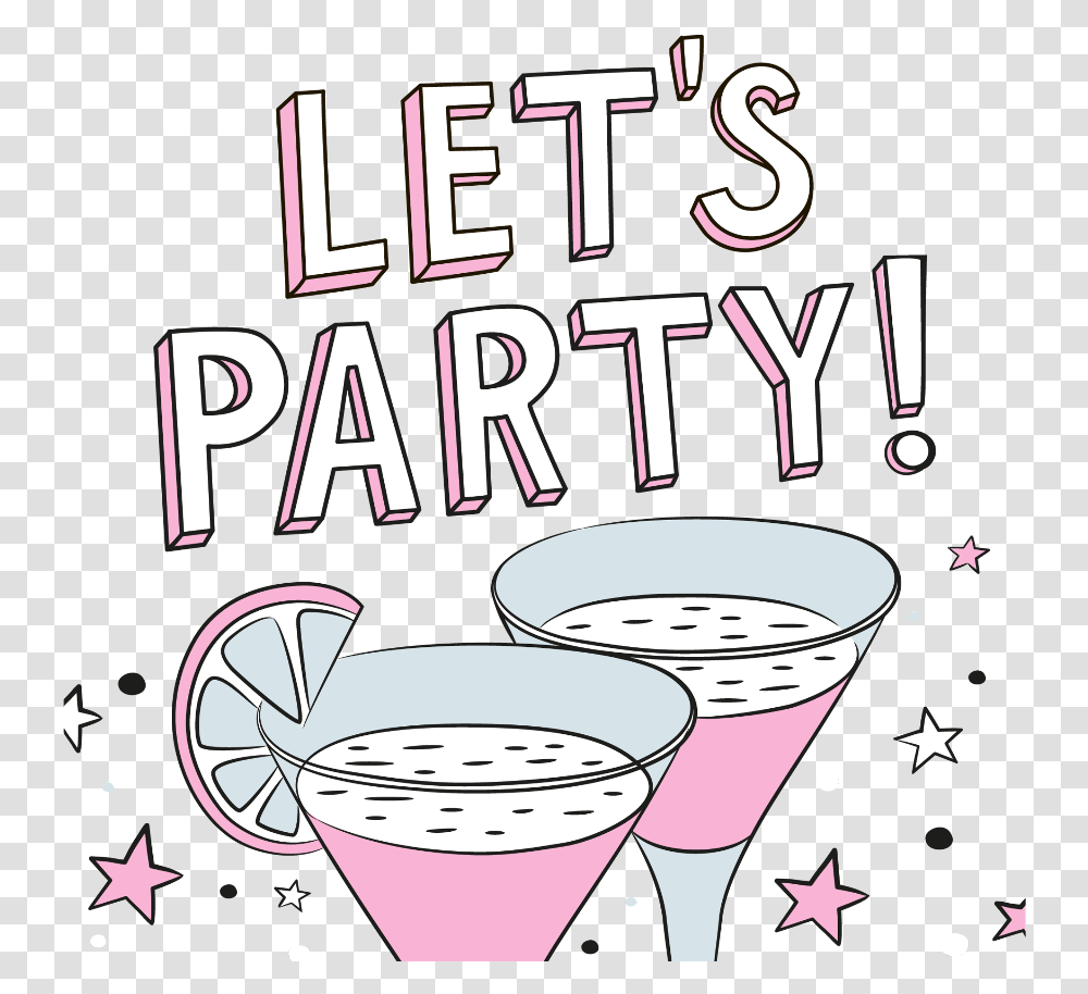 Mq Pink Drinks Party Words Word Party Time In Words, Cocktail, Alcohol, Beverage Transparent Png