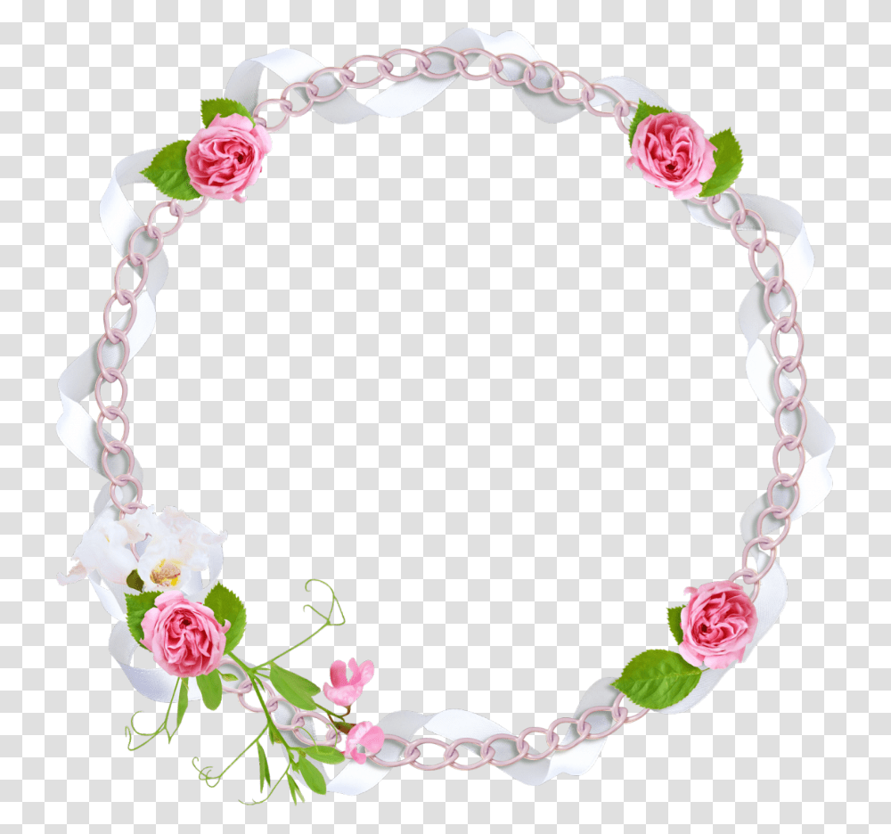 Mq Pink Rose Chains Frame Frames Border Borders Pink Circle Frame, Bracelet, Jewelry, Accessories, Accessory Transparent Png