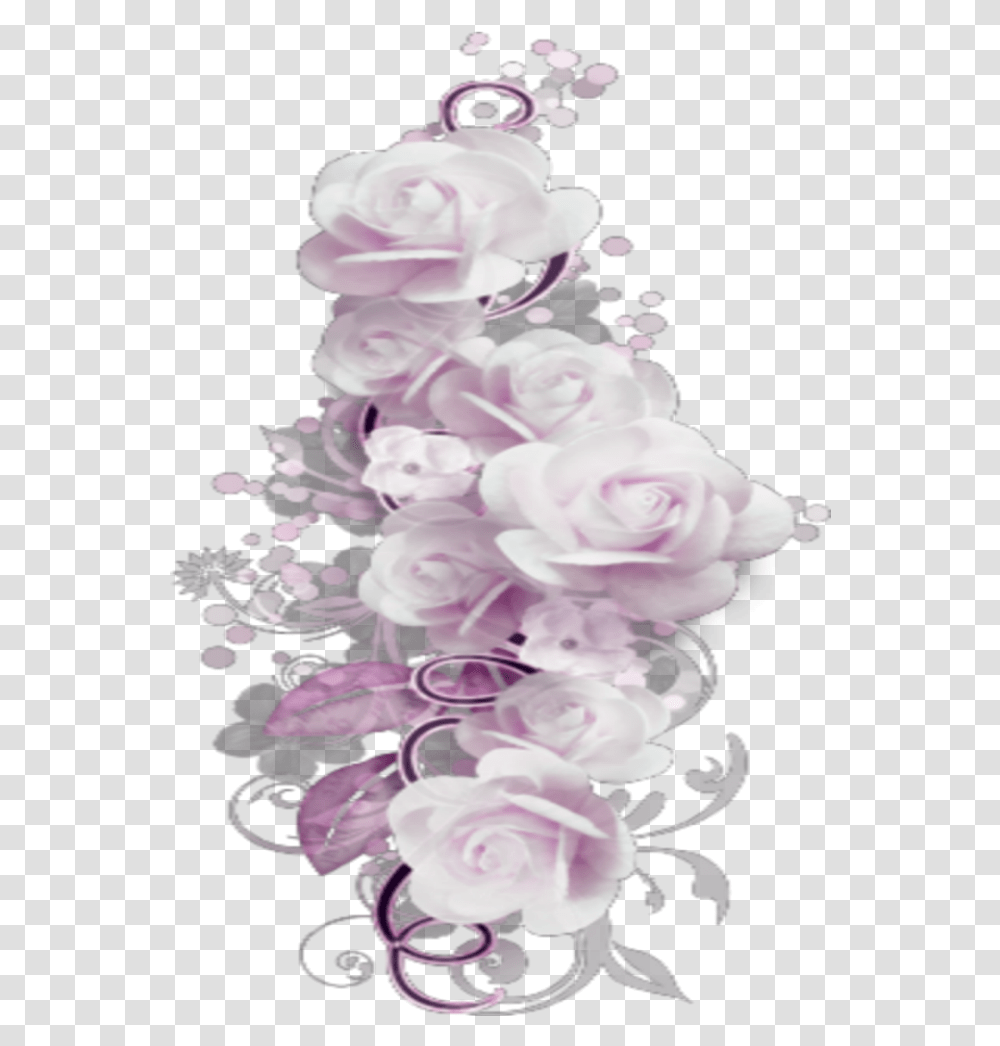 Mq Pink Roses Borders Border Garden Roses, Floral Design, Pattern Transparent Png