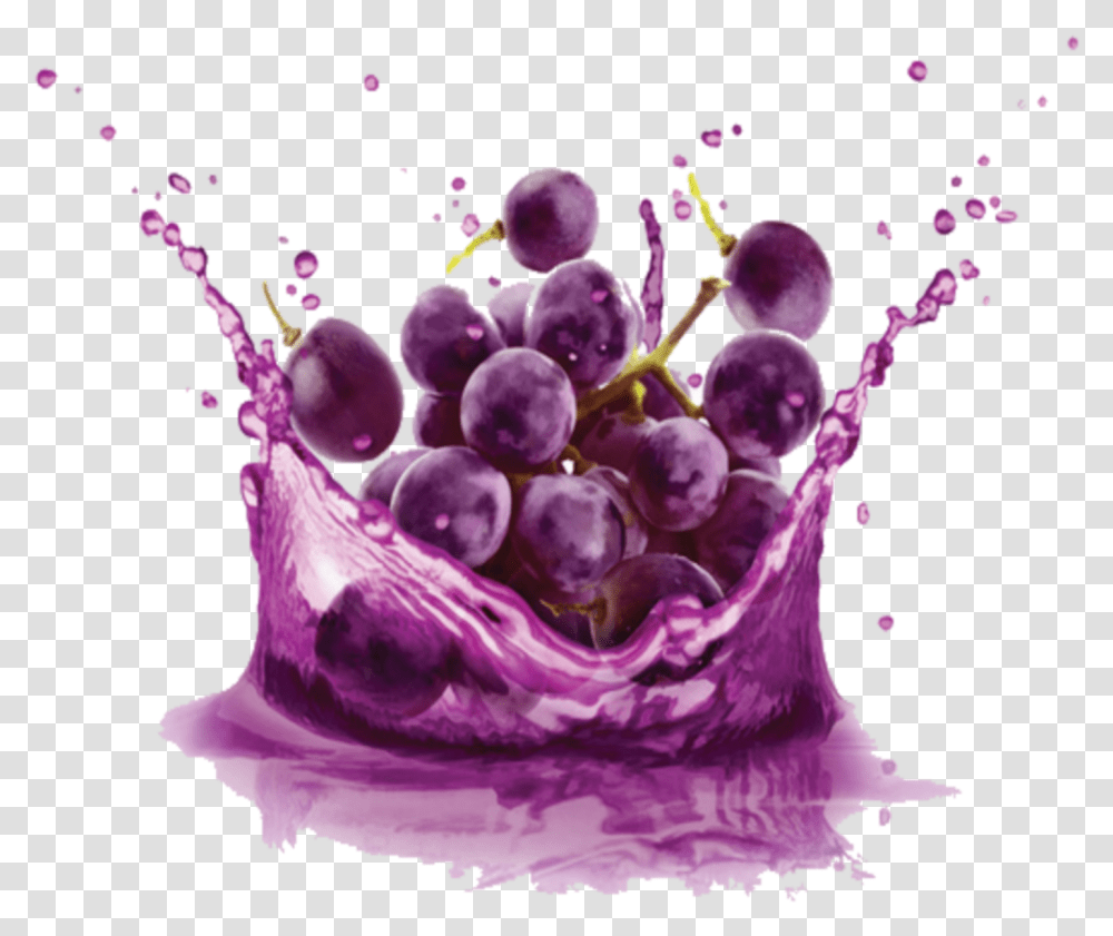 Mq Purple Fruits Splash Grapes Grape Juice, Plant, Food Transparent Png