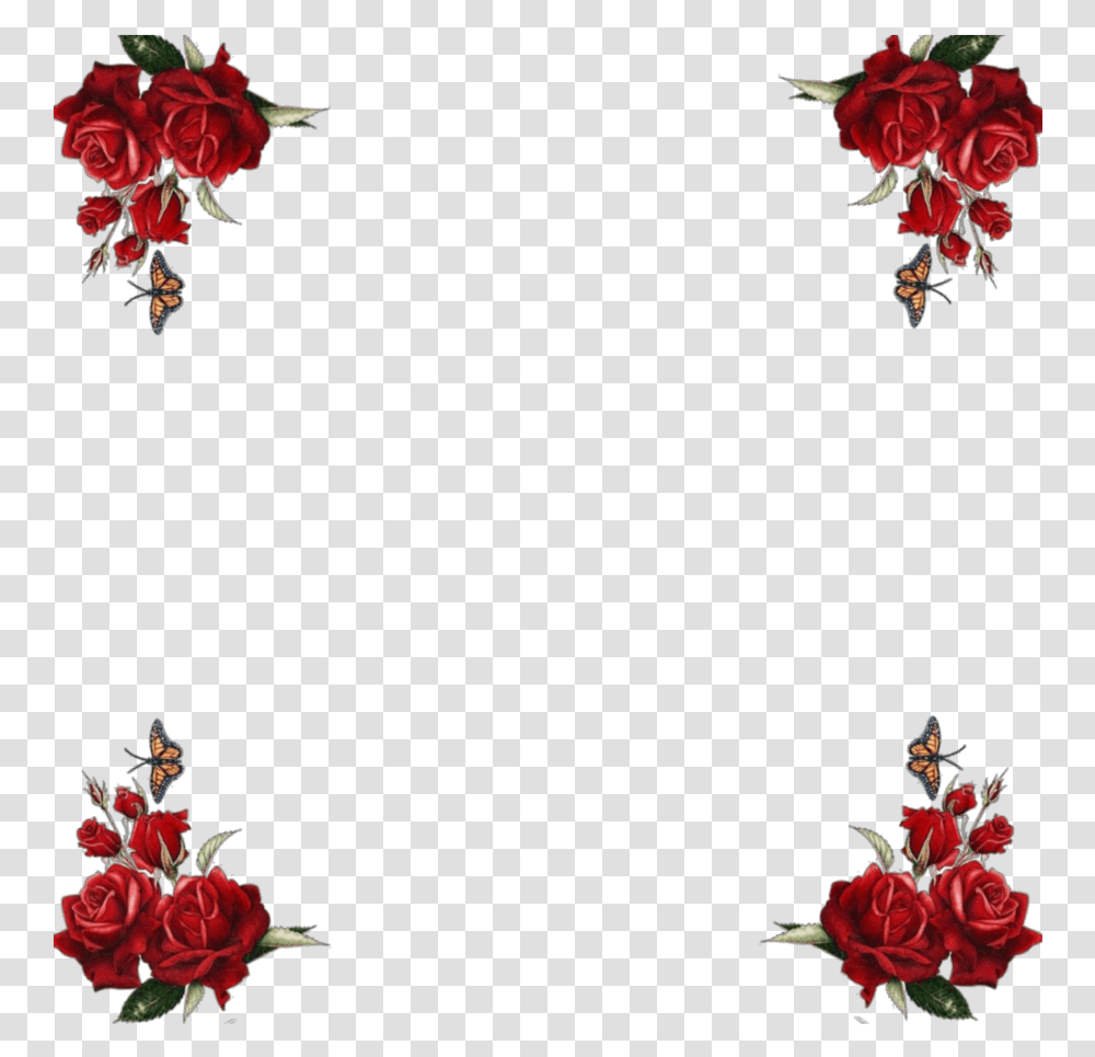 Mq Red Roses Border Borders Feliz Dias Delas Madres Esposa, Floral Design, Pattern Transparent Png