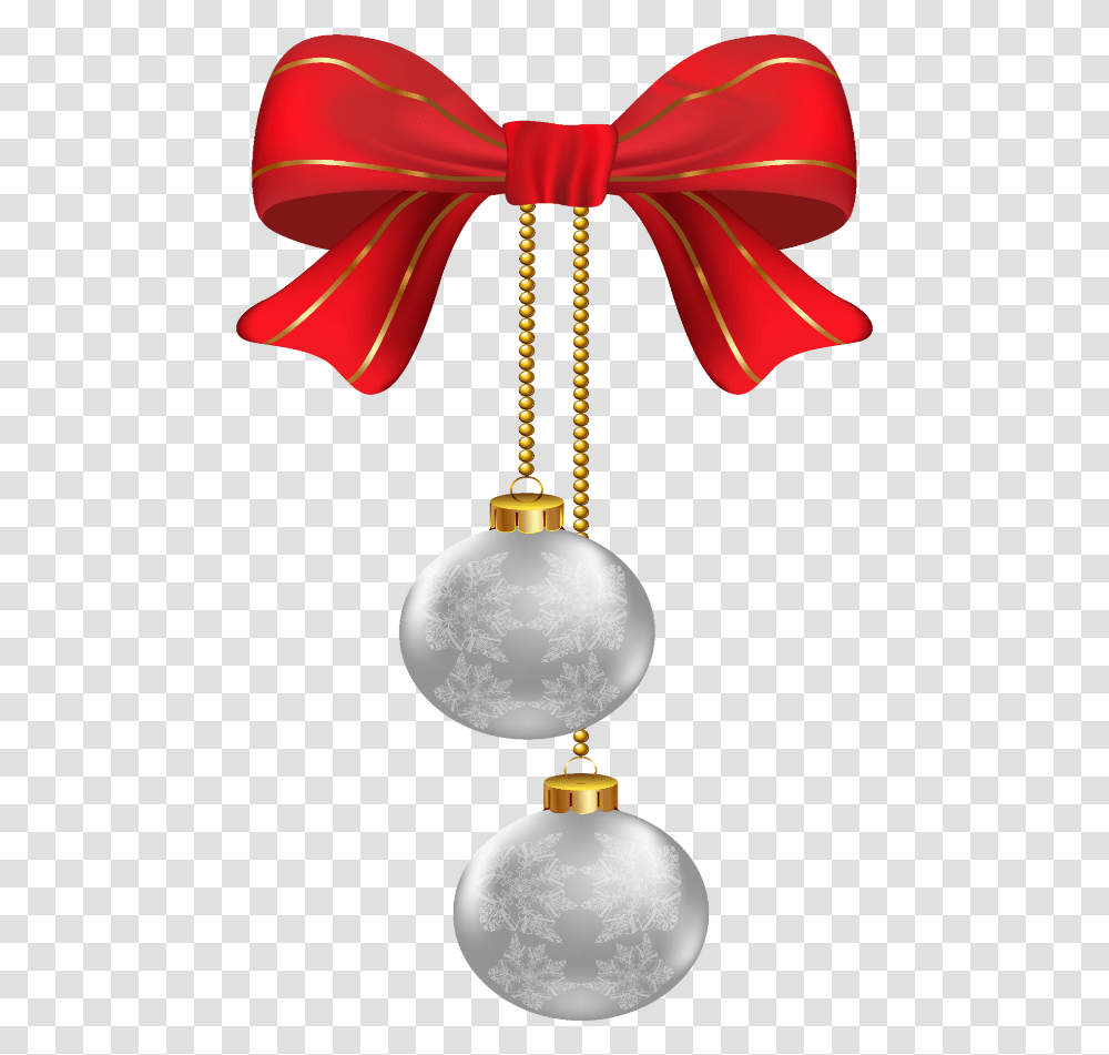 Mq Red Silver Bow Christmas Hanging Christmas Tree Ornament, Lamp, Lampshade Transparent Png