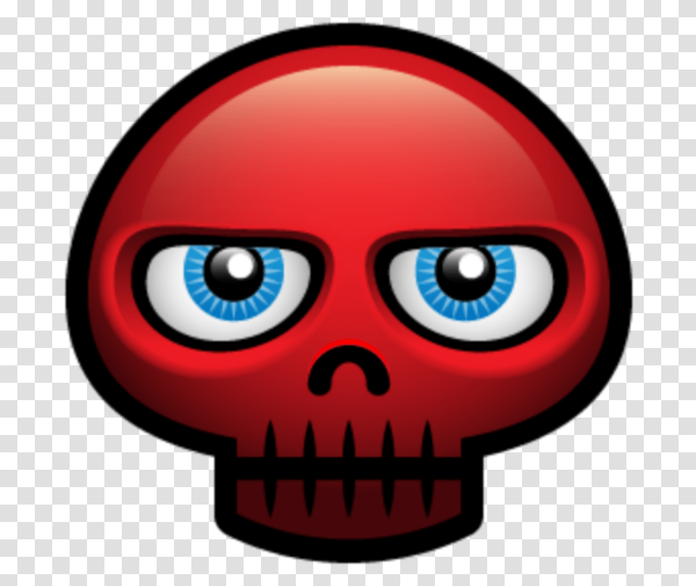 Mq Red Skull Skulls Emoji Emojis Red Skull Emoji, Helmet, Apparel Transparent Png