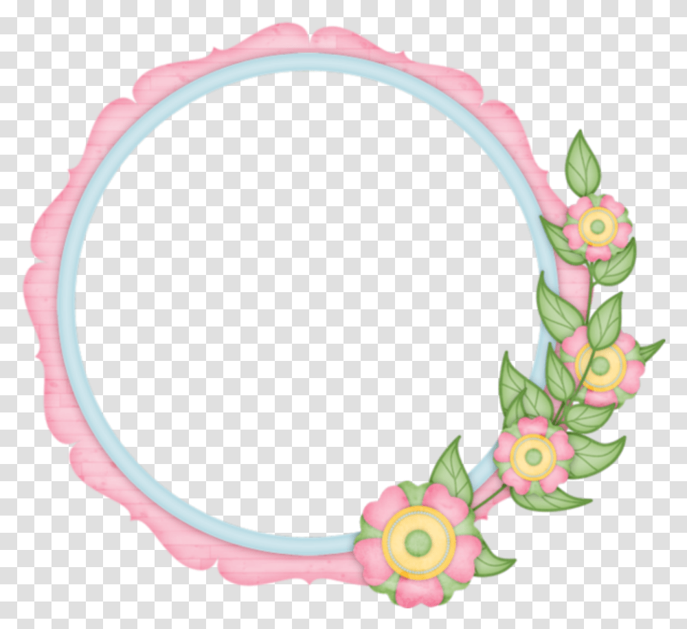 Mq Round Pink Flower Frames, Accessories, Accessory, Jewelry, Animal Transparent Png