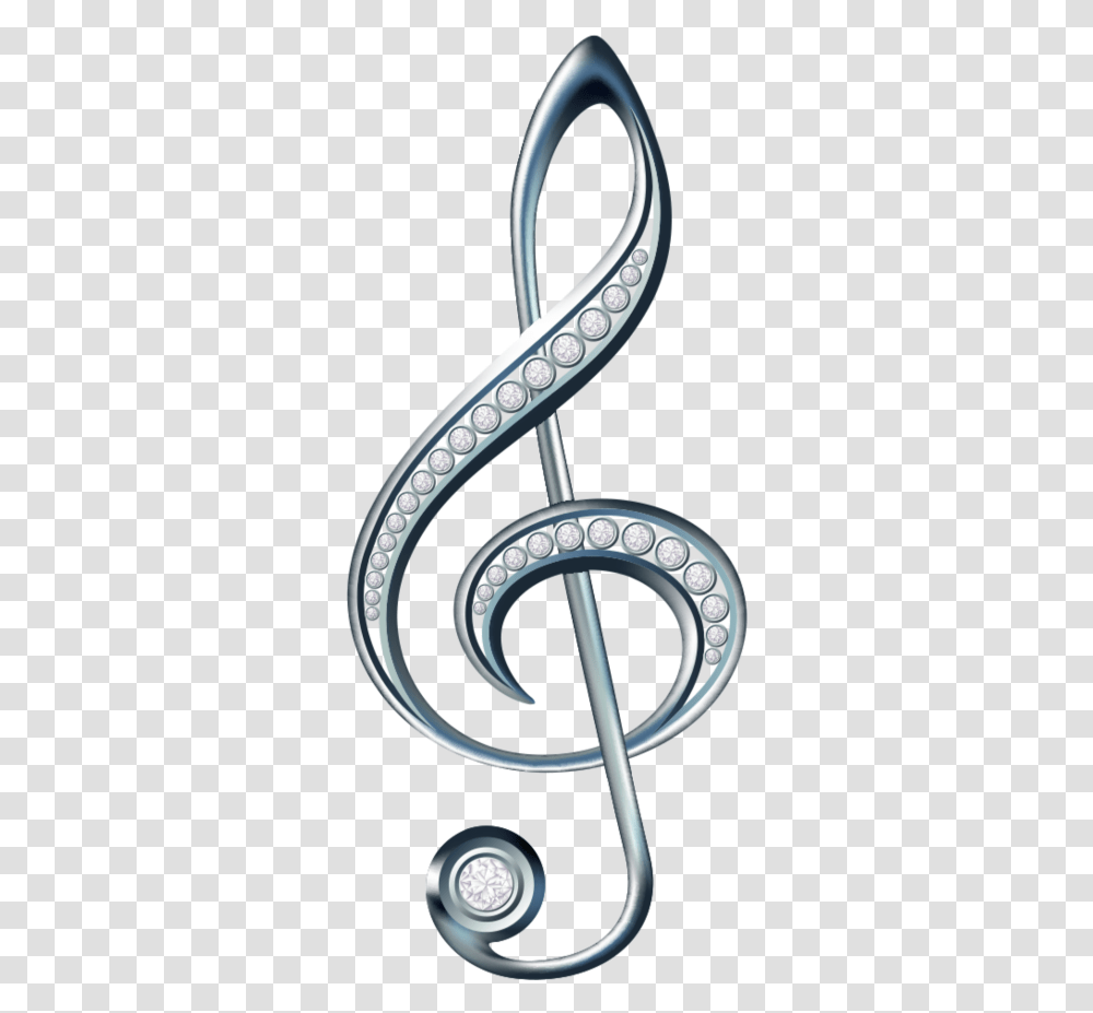 Mq Silver Music Notes Note Treble Clef Staff, Wristwatch, Crystal, Platinum, Hair Slide Transparent Png