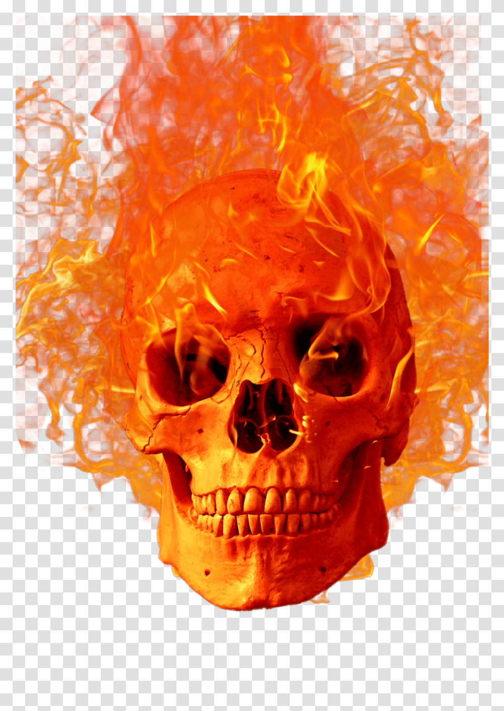Mq Skull Fire Fireflames Flames Flaming Skull Transparent Png