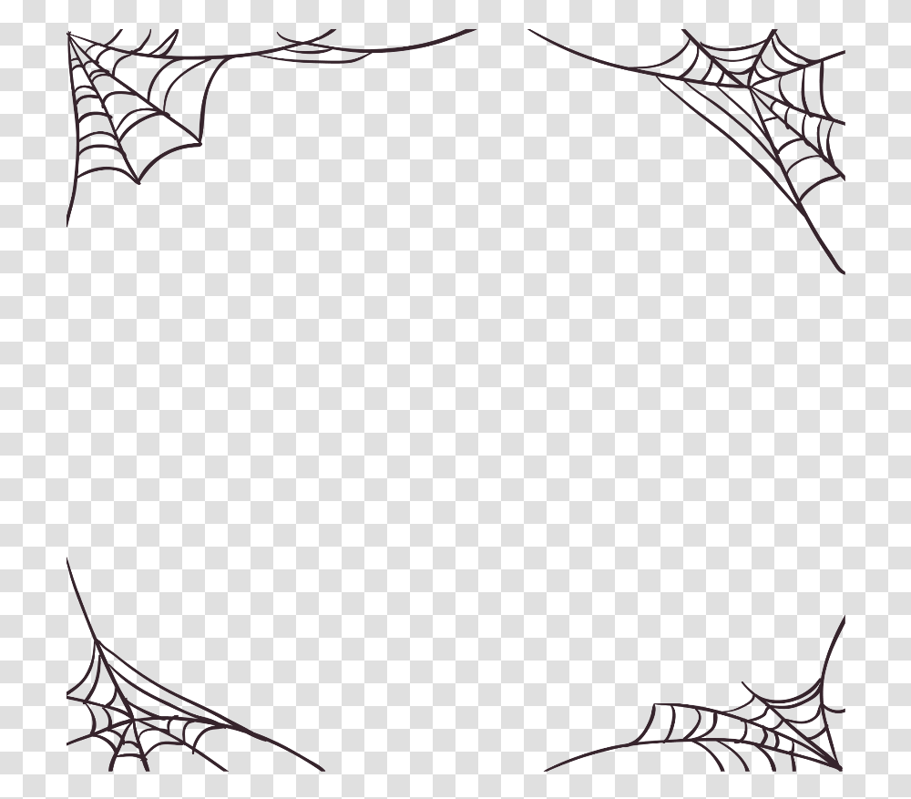 Mq Spiderweb Halloween Border Borders Spider Web Border Transparent Png